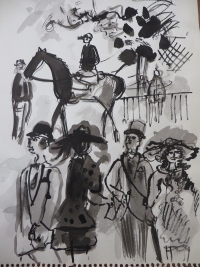 Scène de courses