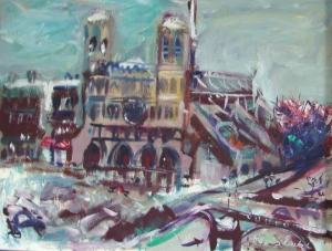 1964 - N-D de Paris sous la neige