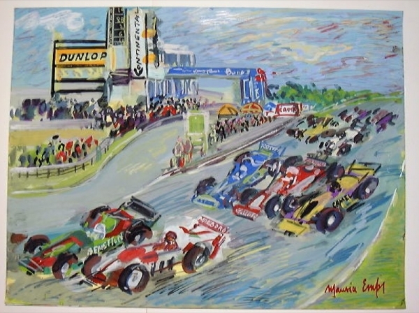 1965 - Le virage - Gouache